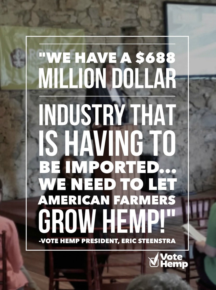 votehemp's tweet image. Let American farmers grow #hemp! Sign up for our newsletter to stay informed: buff.ly/2jVFX9l #votehemp