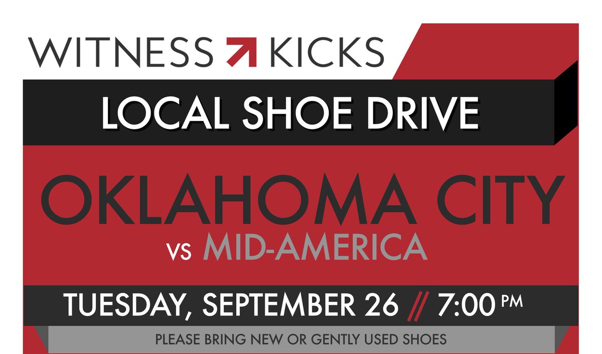 Sooner_Athletic's tweet image. OCU holds a @WitnessKicks shoe drive at its #volleyball match tonight vs. Mid-America Christian! #SACproud @AVCAVolleyball #MorethanShoes