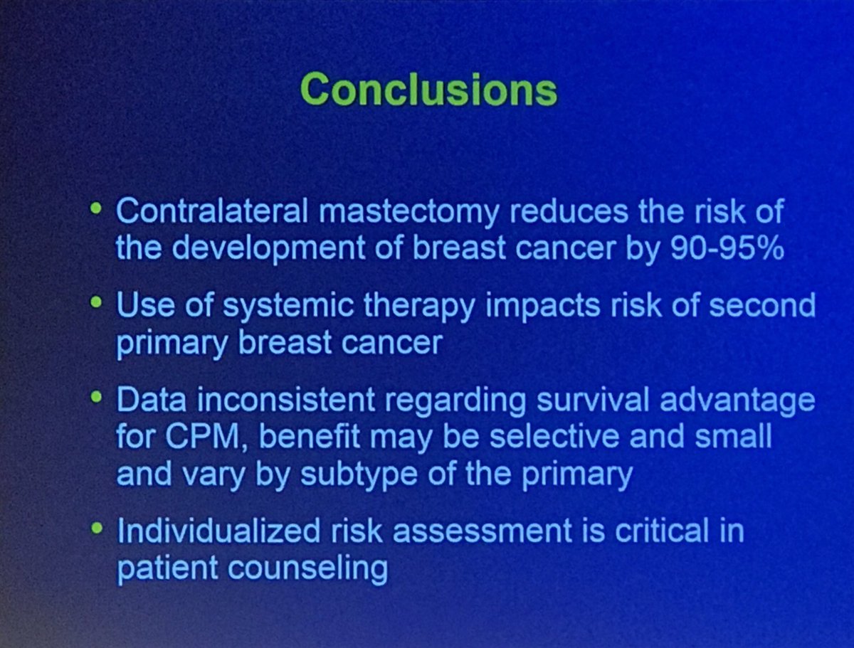 clemensmd's tweet photo. Challenge of #CPM: higher patient satisfaction, lower recurrence, but questionable survival benefit by @KellyKhunt #ORBS2017 #endcancer https://t.co/jJn28HoDCZ