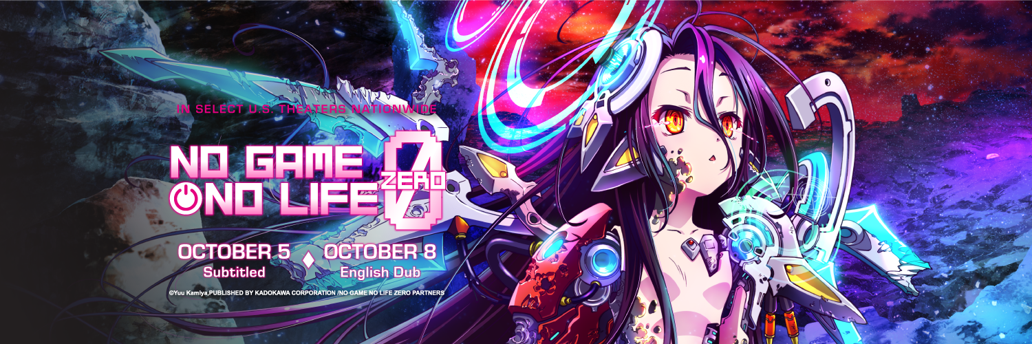 Anime Expo on X: No Game No Life Zero comes to theaters Oct 5 & 8