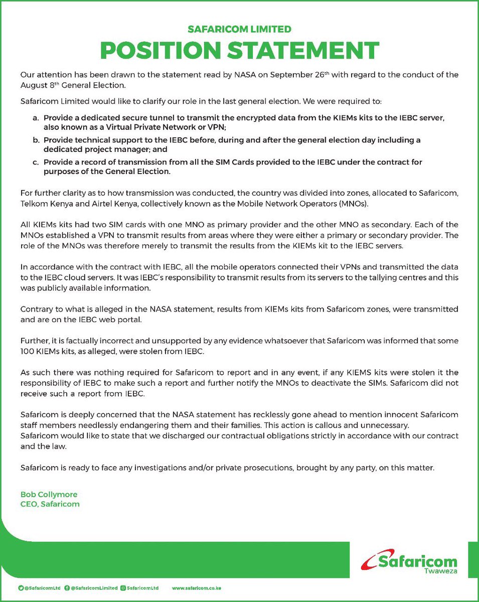 Our position statement.
