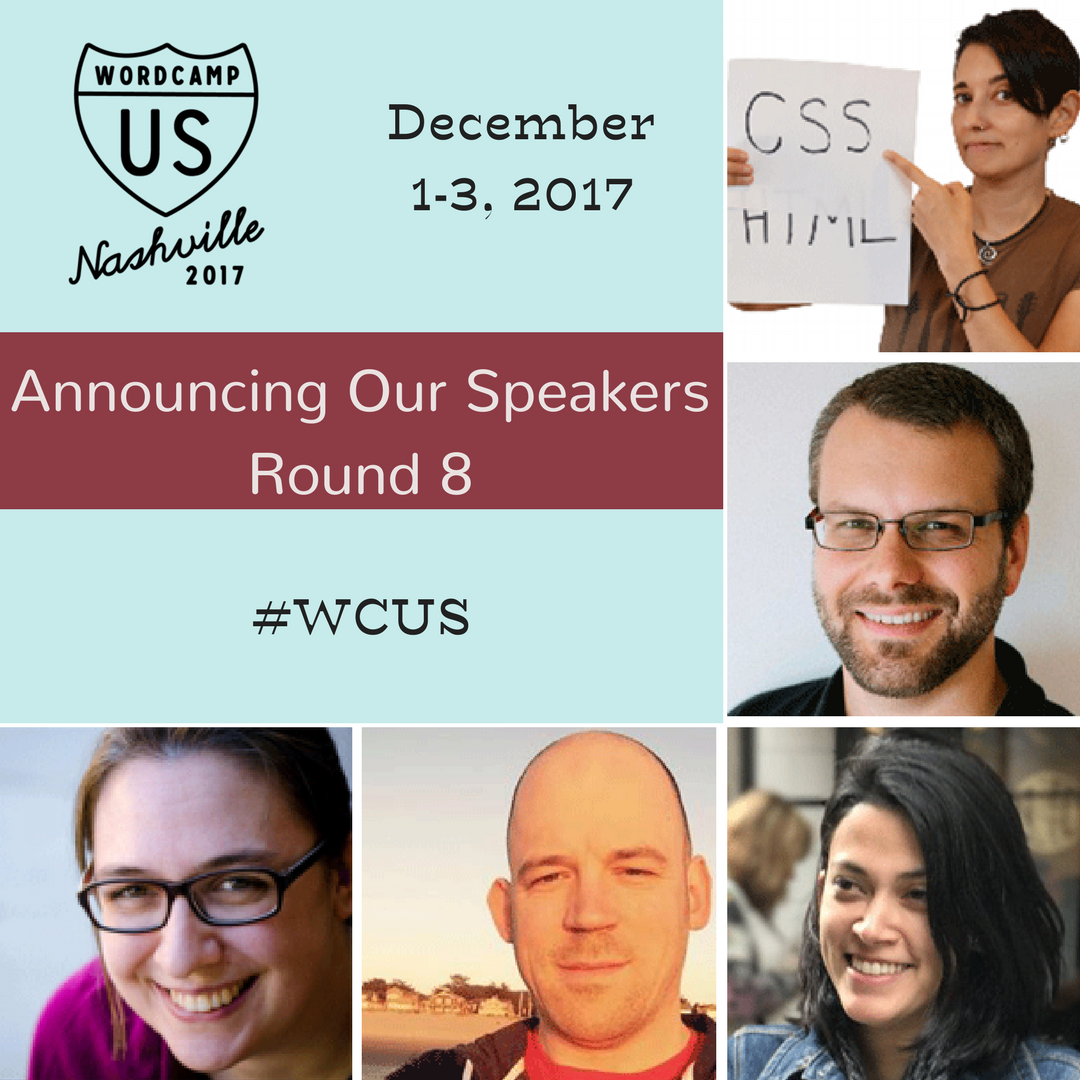 WordCampUS's tweet photo. Follow our  #WCUS speakers https://t.co/zAvYgHJlKv #WordPress #WordCamp Dec 1-3 in Nashville will be awesome. Tell a friend &amp; get tickets! https://t.co/Oq4QYdsa0l