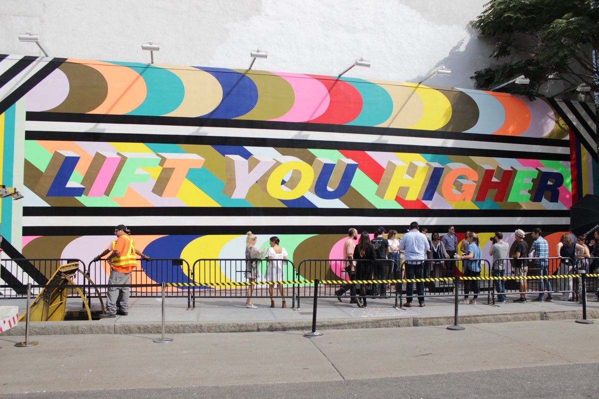 New mural unveiled today at Houston Bowery Wall. By London artist <a href="/LakwenaMaciver/">Lakwena Maciver</a>, it's 1st in <a href="/instagram/">Instagram</a>'s series of #KindComments walls.