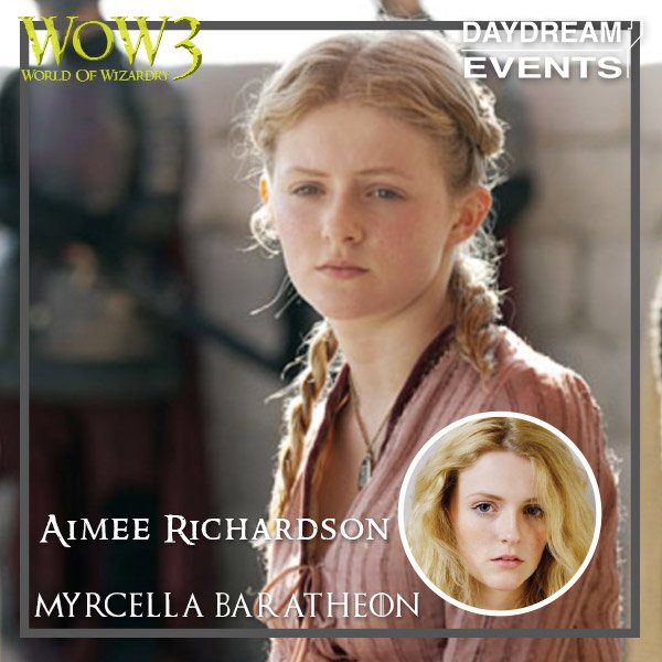 WorldWizardry's tweet image. Our first GoT announcement is the lovely Aimee Richardson!