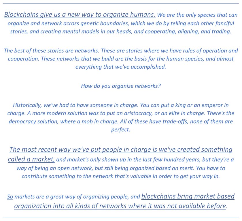 patrick_oshag's tweet photo. "Blockchains give us a new way to organize humans" - @naval, from Hash Power

https://t.co/xTHmcIVzx8 https://t.co/cadeAmzsVQ