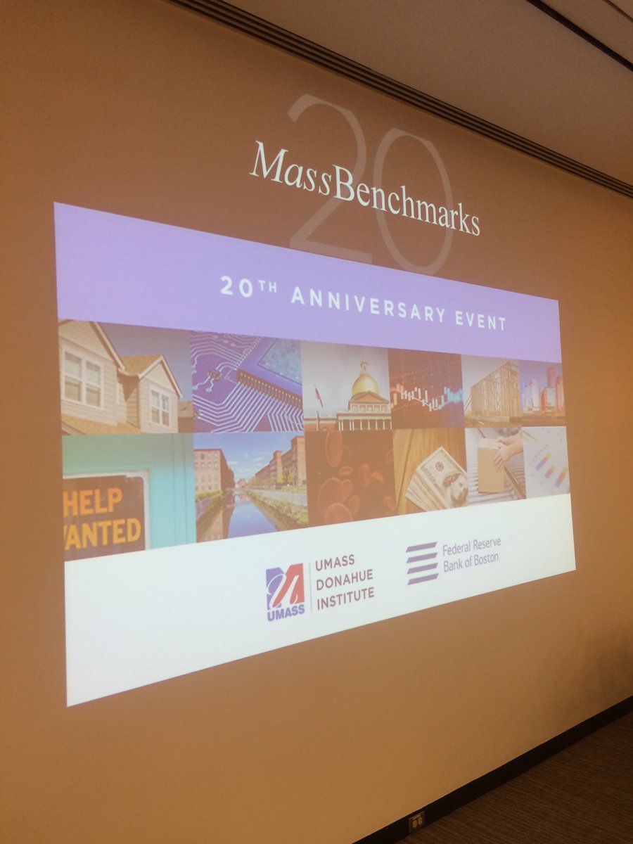UMASSDonahue's tweet image. We are proud to celebrate 20 years of #MassBenchmarks, the economic journal of the Mass. economy at the Federal Reserve Bank of Boston.