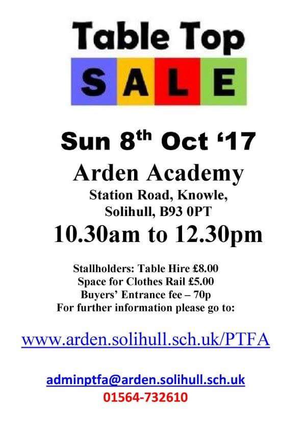 Looking to do a #Christmas #declutter? Why not book a table <a href="/ardenacademy/">Arden Academy</a> #tabletopsale #knowle #dorridge #solihull
arden.solihull.sch.uk/welcome-to-the…