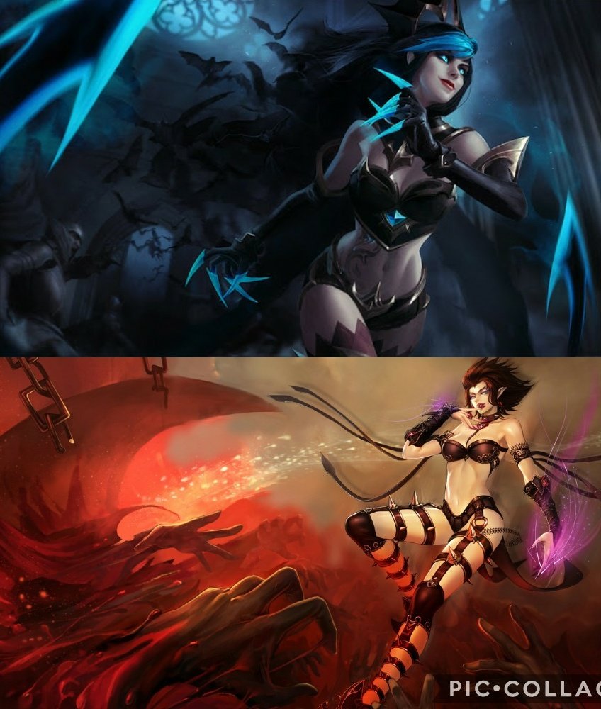 Thornechan On Twitter New Evelynn Skins Splash Art Vs Old.