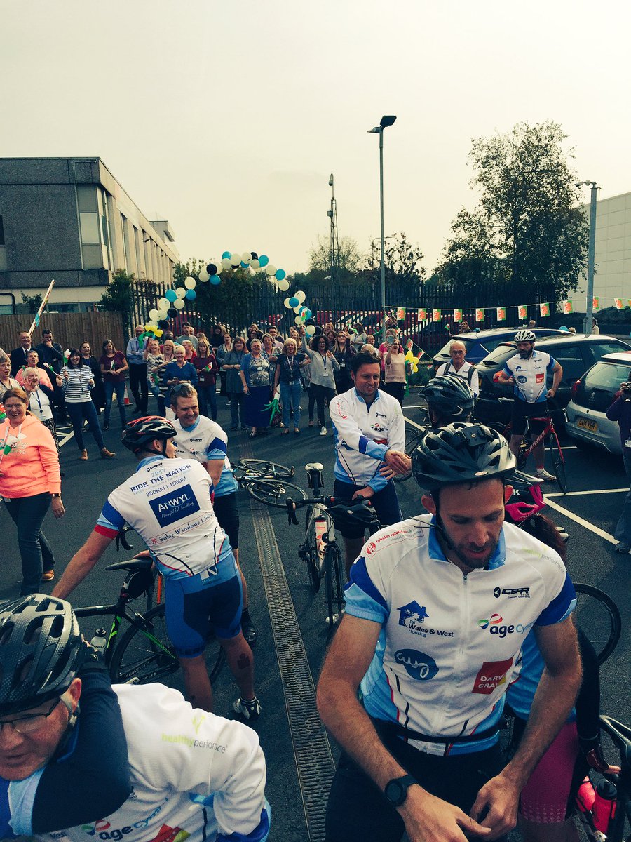 DylanNorton1's tweet photo. We rode the Nation!!! Job done. Brilliant warm welcome back for us in Caerdydd! @WWHA @AgeCymru https://t.co/5fDNIxd9l9
