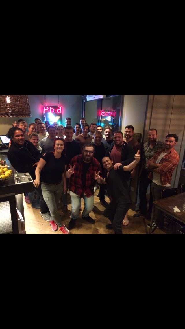 Amazing food tonight with a good crew. Thanks <a href="/PhoRestaurant/">Pho</a> for looking after us