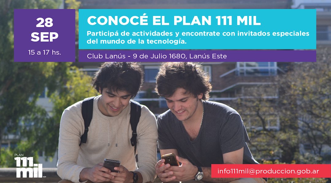 Si estás en #Lanús y te interesa la #programación, vení el jueves a esta jornada. Podés inscribirte acá goo.gl/LHkjbW