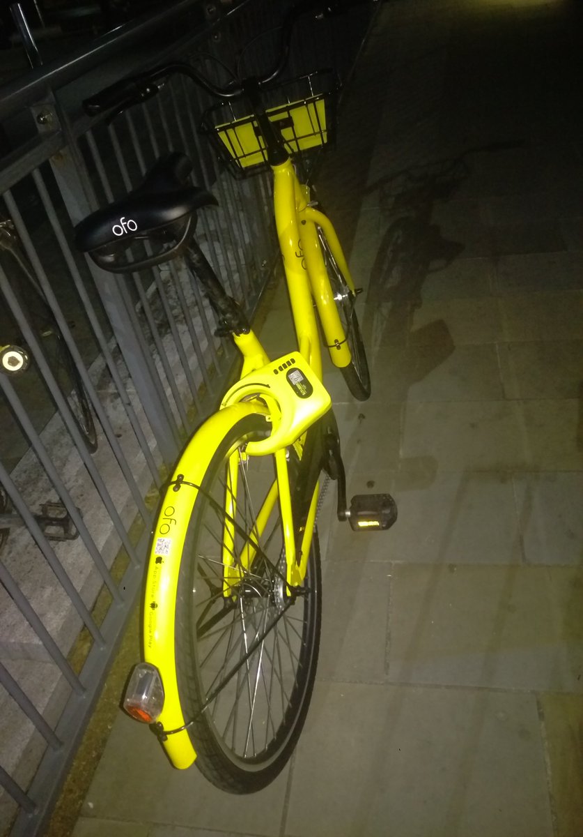 . <a href="/ofo_bicycleUK/">ofo UK</a> if you're missing this bike, it's currently sitting in Dalston Square in London with the lock broken off the frame...