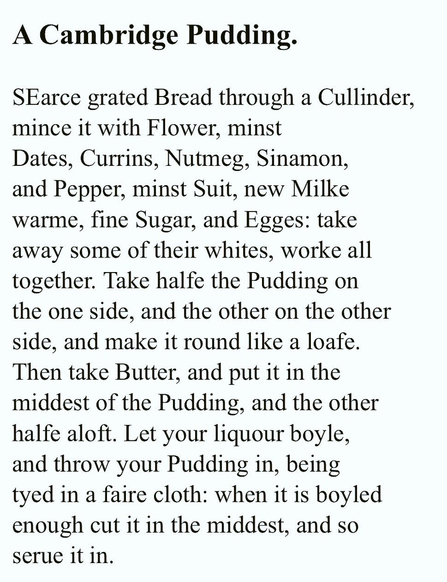 UKShakespeare's tweet image. 1615 – Publication of recipe for Cambridge Pudding.
1616 – Death of William Shakespeare.
COINCIDENCE?

#PuddingWeek #GBBO