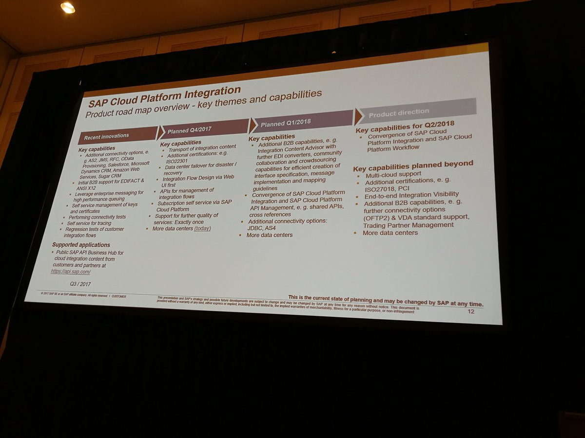 VishnAndr's tweet image. #SAPCloudIntegration Road Map with @gayathri_n. Full house in the room