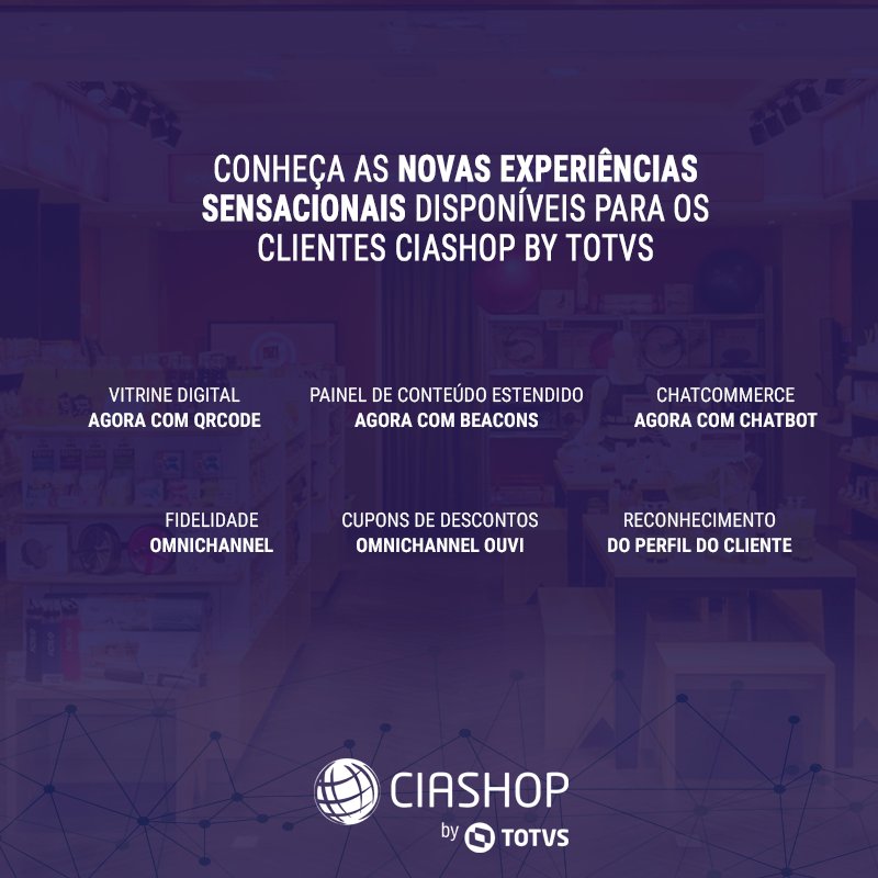 ciashop's tweet photo. Temos 6 grandes novidades que já são realidades para nossos clientes. Quer saber mais?

Acesse o link abaixo. 👇

https://t.co/DU1vQWh6EX https://t.co/UX3ngj3uMi
