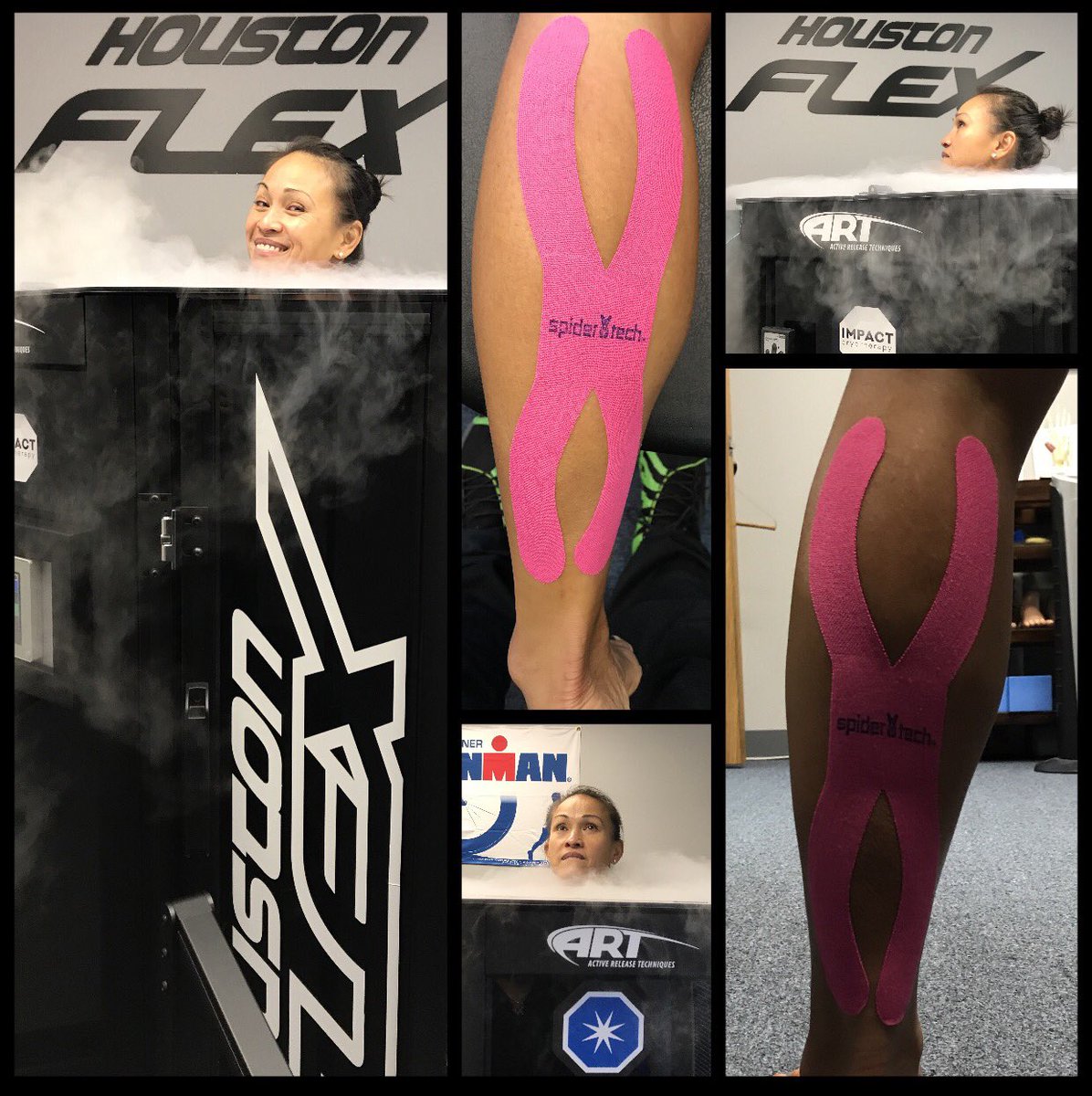 Doan Pham prepares and sets in motion for Chicago full Marathon at Houston Flex! Good luck Doan!  #HoustonFlex #SpiderTech #IMPACTcryotherpy