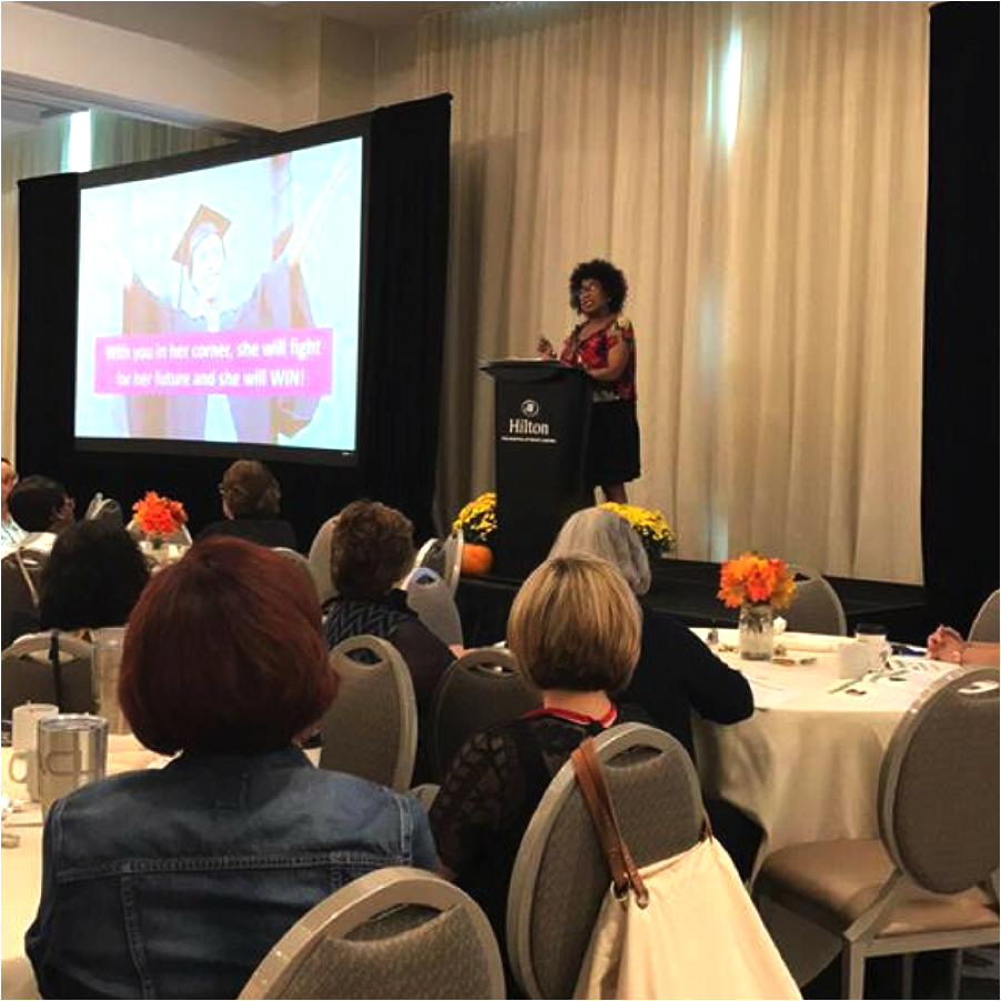 EvoluerHouse's tweet photo. Thank you to #WINUP 4 inviting our founder Cheryl Wadlington to share remarks yesterday at their International Conference! https://t.co/u8D9S38pON