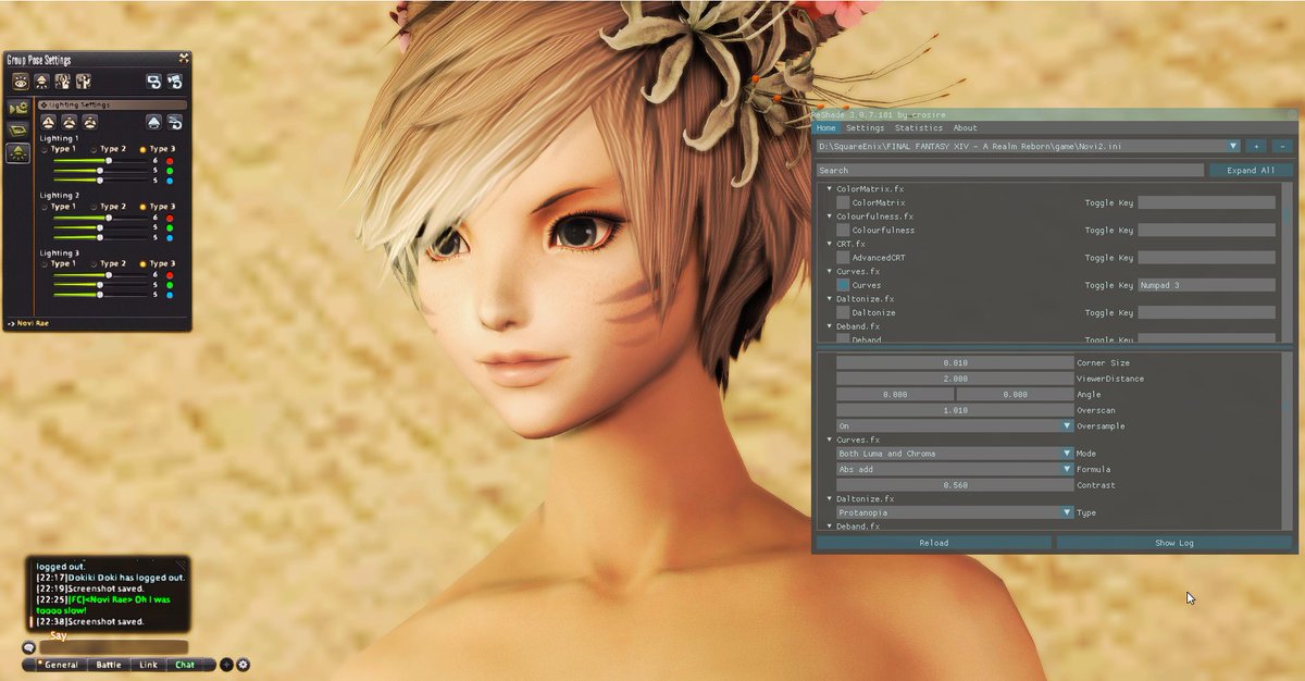 reshade preset for cutscenes ffxiv