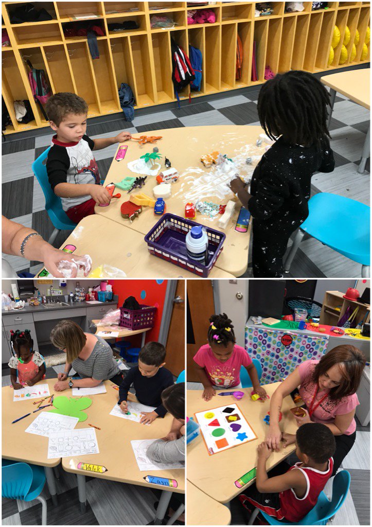 Jags centers today -shaving cream sensory fun, improving their fine motor skills with OT, shape making w/ playdough. #jardine501 #wearetps