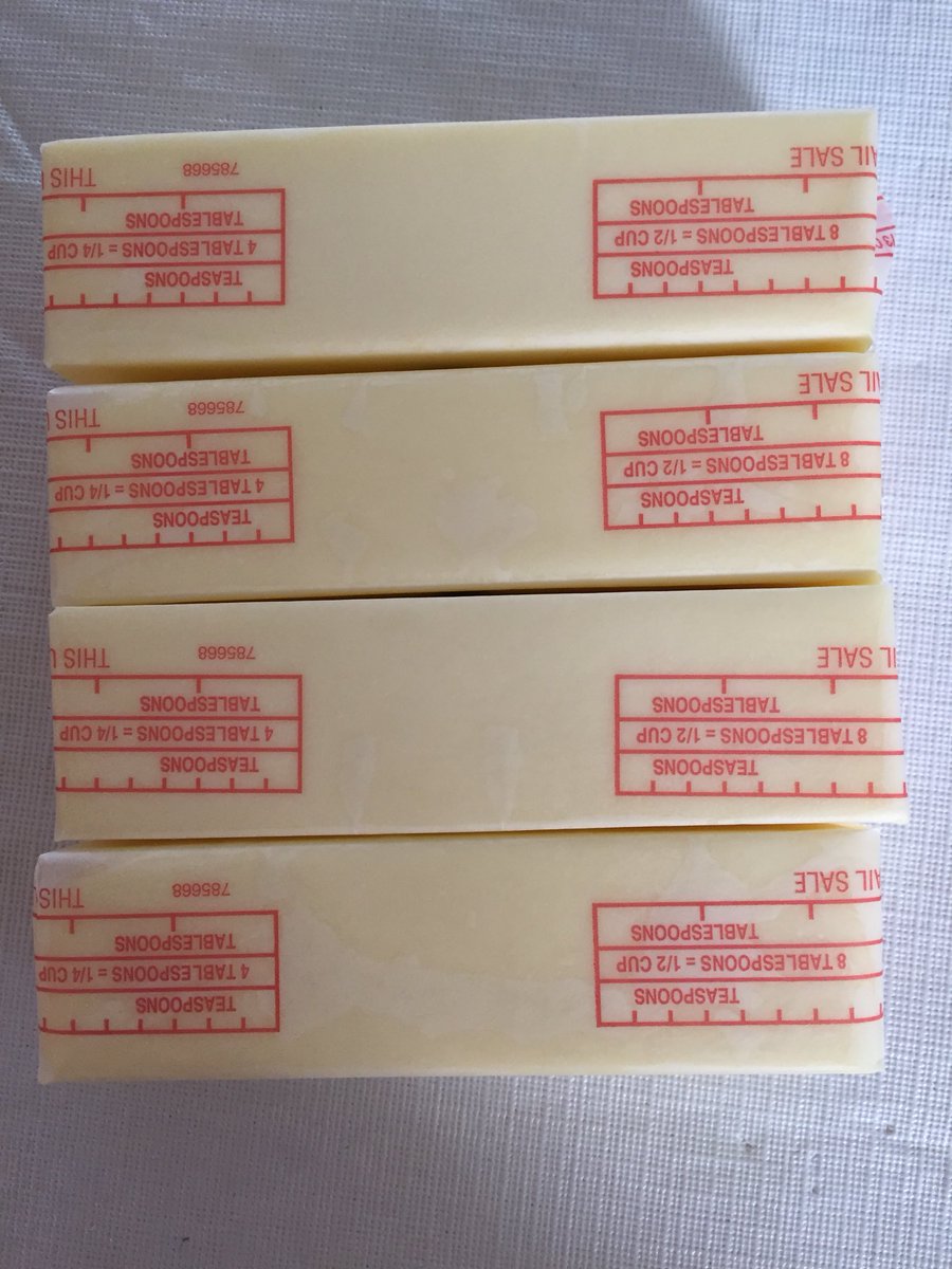 MamaV76's tweet photo. Opened a new box of butter and I’m trying to figure out how to measure 2 tblspns 😐 #butterfail https://t.co/Ddv1s6exA9