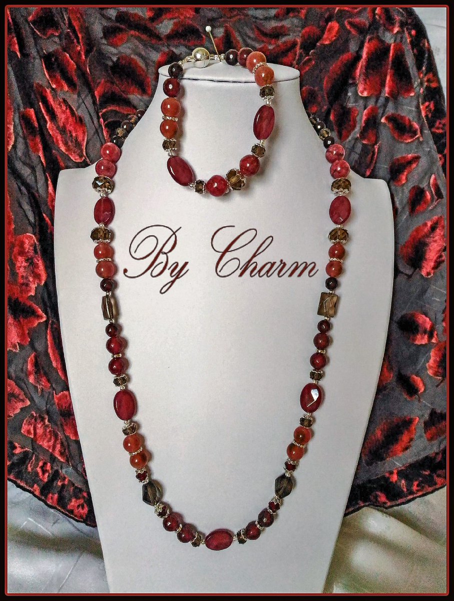 By_Charm's tweet photo. #granato #agata #quarzofumè #cristalli #gioielliunici #handmade #autunno #eleganza #fascino #gioielli_di_natura #By_Charm https://t.co/dbliFuoPfi