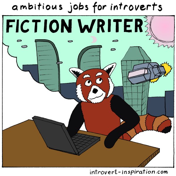 IntrovertZayts's tweet image. Writing bestseller after bestseller - probably a dream job for many introverts! #introvert