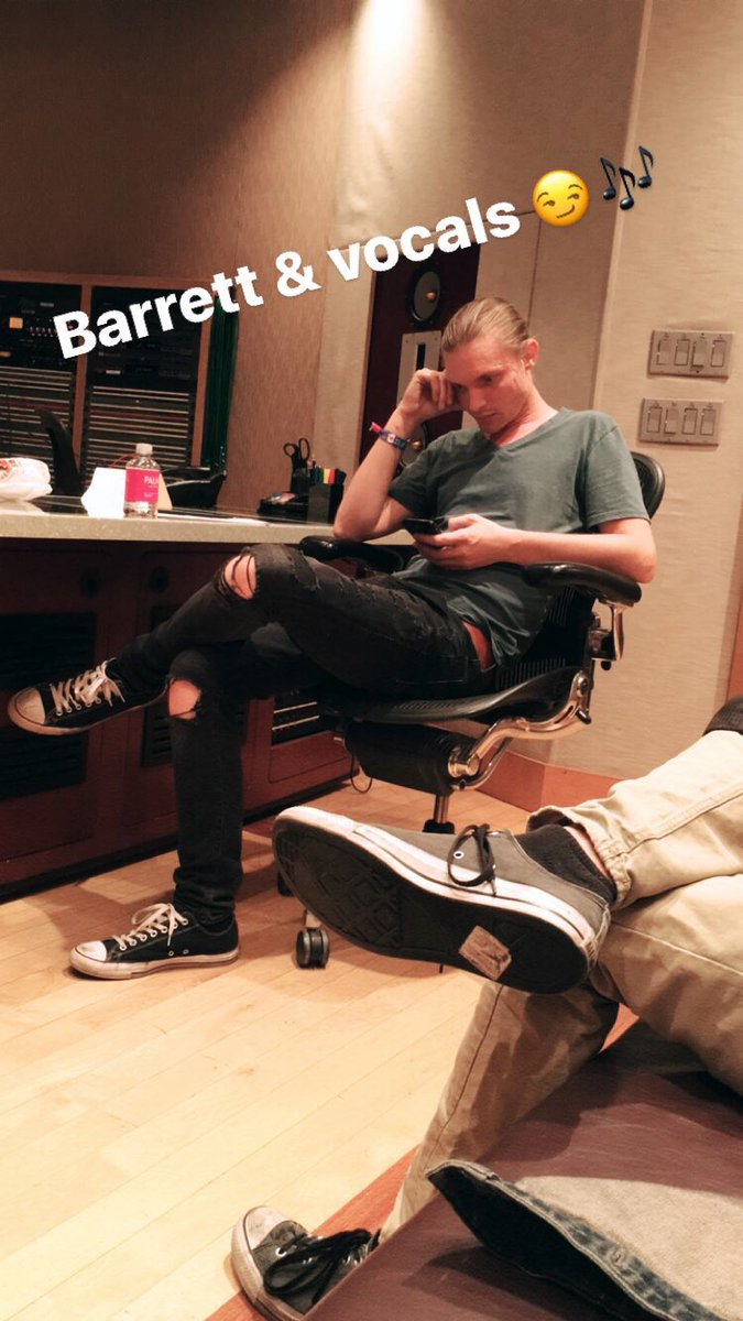 Tracking vocals with Barrett tonight. Sounding dope af! 🤘🏼 #blackrhinolv #weareblackrhino