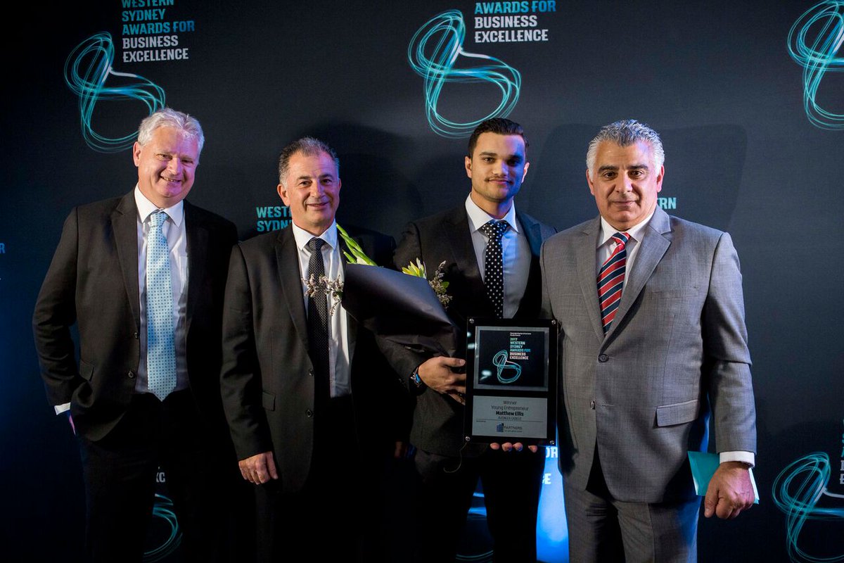Mike presenting the ATB Partners Young Entrepreneur award to Matthew Ellis at the <a href="/WSABE_Awards/">WSABE</a>