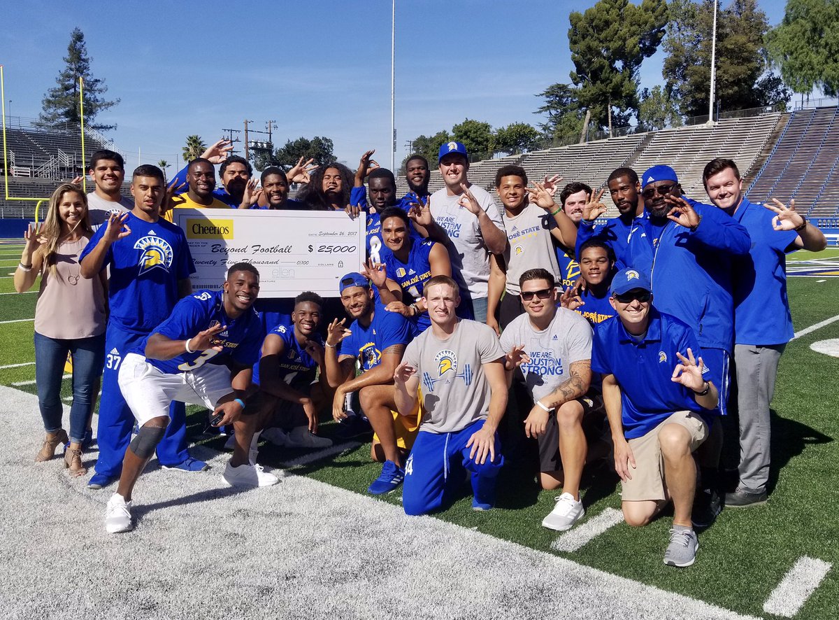 Thank you <a href="/TheEllenShow/">The Ellen Show</a> and <a href="/cheerios/">Cheerios</a> for your investment in @sjsubeyondFB &amp; our student-athletes!! An amazing experience for our program!!👌