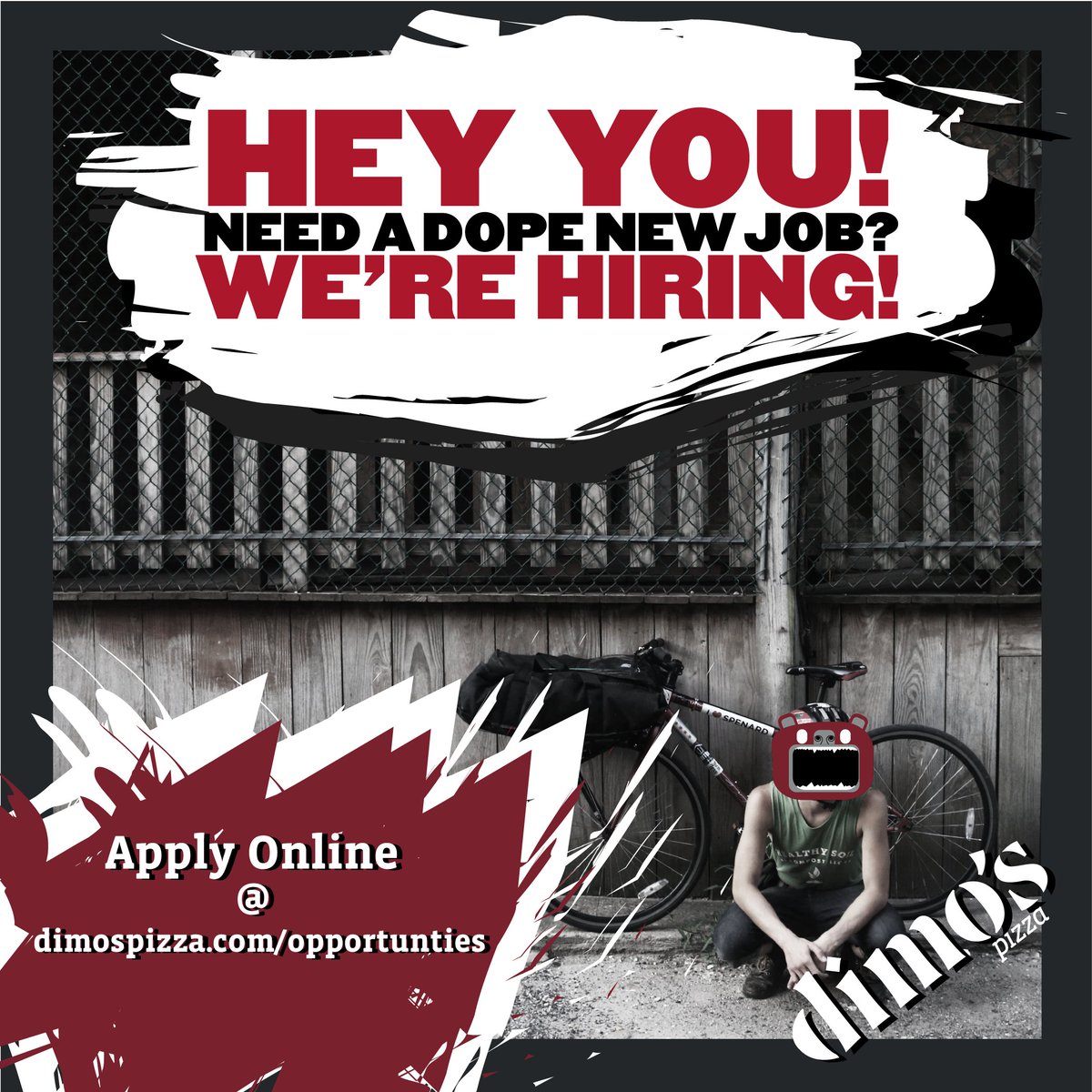 Wanna toss like a boss? We are now hiring for Back Of House creatives! Duties may include, routing, delivery, &amp; the ultimate pizza creating.