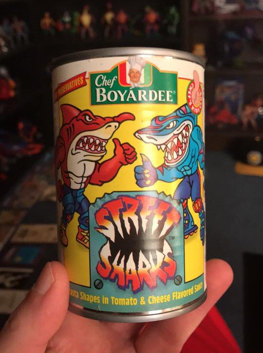 reactionfigure's tweet image. Chef Boyardee Street Sharks pasta shapes via collector Bryon Yoder.