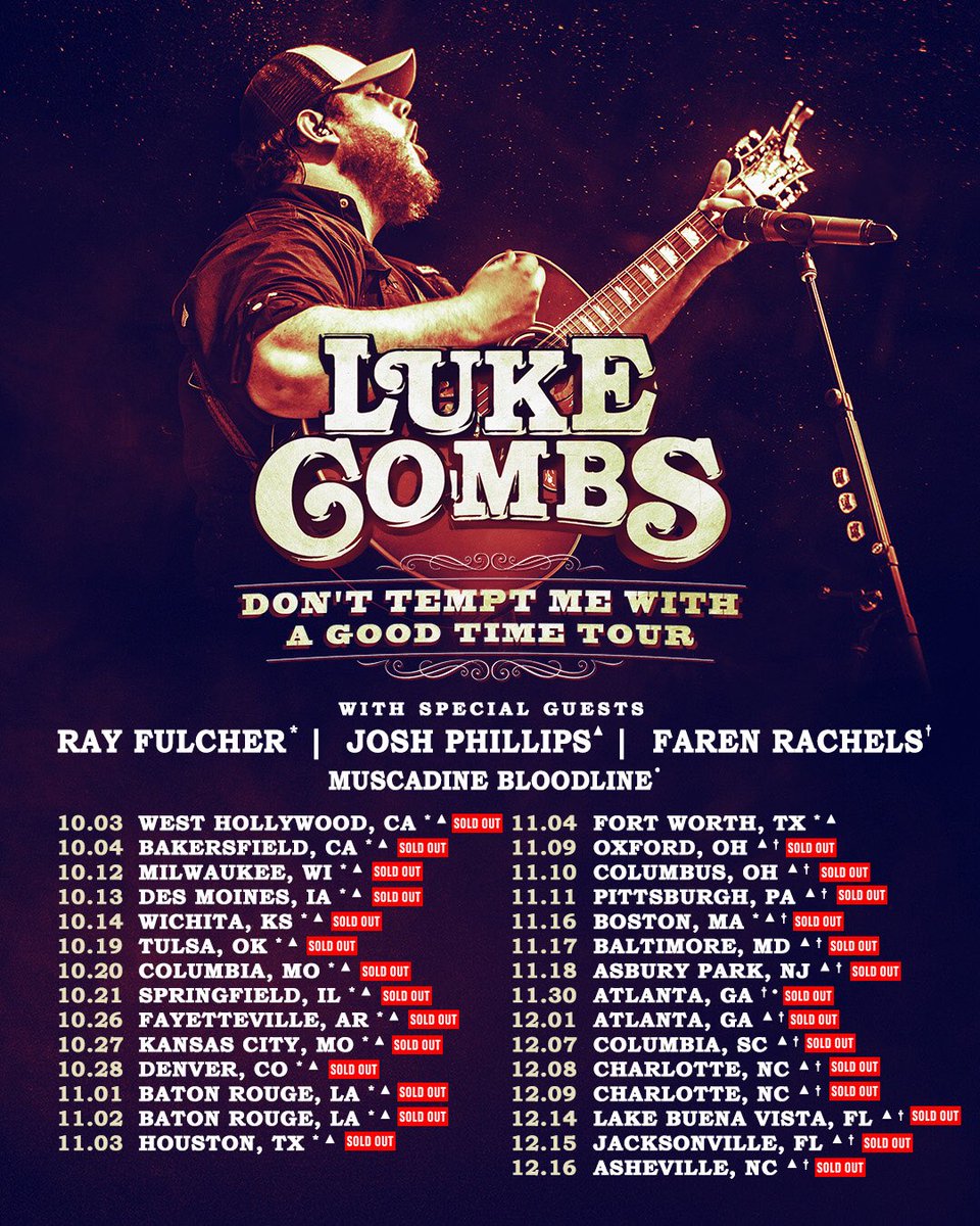 Luke Combs Tour 2025 Europe Jessy Lucinda