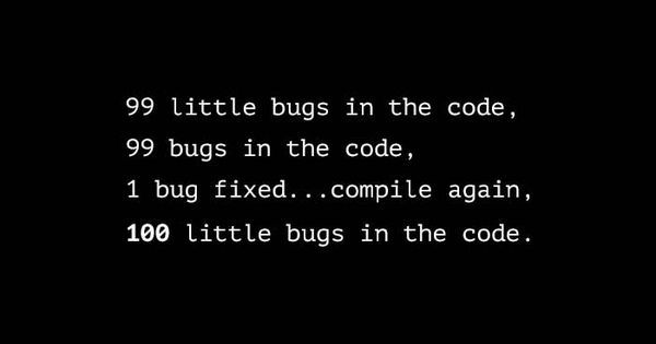 codechef's tweet image. That one bug #CodeChef #ProgammersHumor
via: bit.ly/2hxoW0M