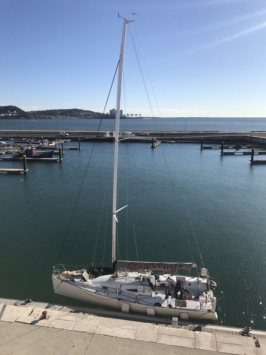 Swedesailor's tweet photo. My ride for now #Figaro2 #sailing #vor #Lisbon 
Parked in @volvooceanrace docks #docapedrouças #generali https://t.co/46kAOg1Mfl