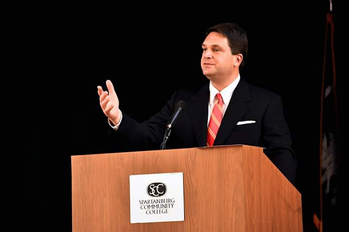 VoteMaxHyde's tweet photo. Honored to give a few remarks during an event celebrating the relocation of the @SCCyourCollege School of Business to the Downtown Campus. https://t.co/eKxtfiI9X2