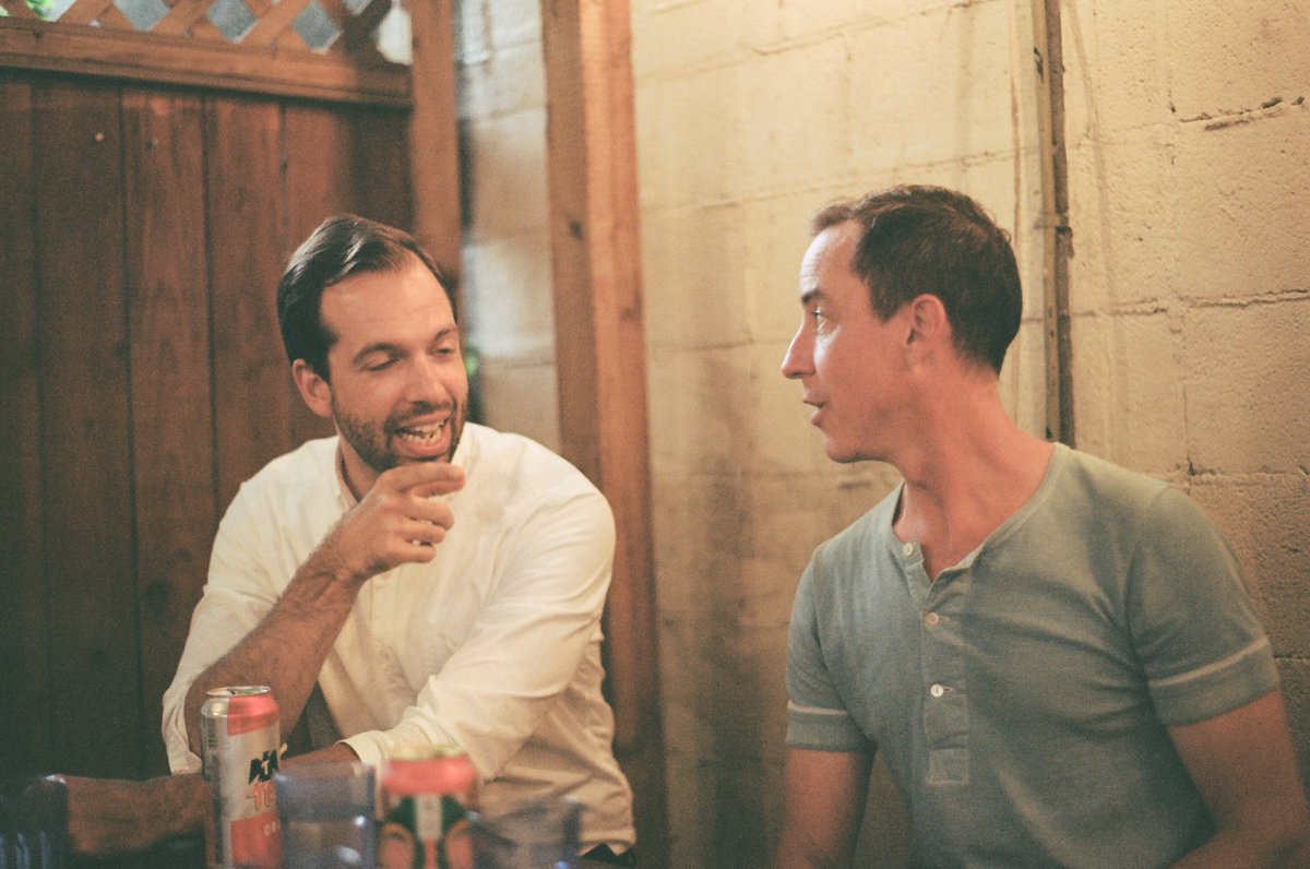 A great photo of Adam's recent visit to the new Sterling work in progress, courtesy of dearly missed barista Brooks Burrell! #besterling