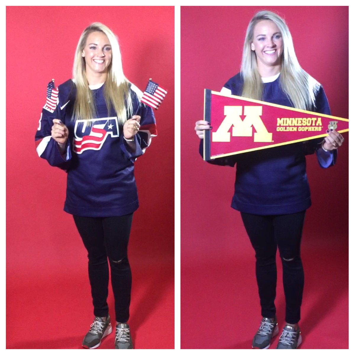 Love seeing @AmandaKessel8 representing the #Gophers and <a href="/usahockey/">USA Hockey</a> at the #TeamUSAMediaSummit! #GWH #UMNProud 👏👏👏