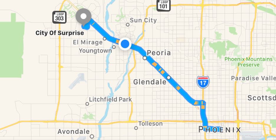 PermitsMadeEasy's tweet image. #PermitsInPhoenix then Surprise…

WITHER 45 minutes one-way via GrandAve OR @PermitsMadeEasy expediting services.