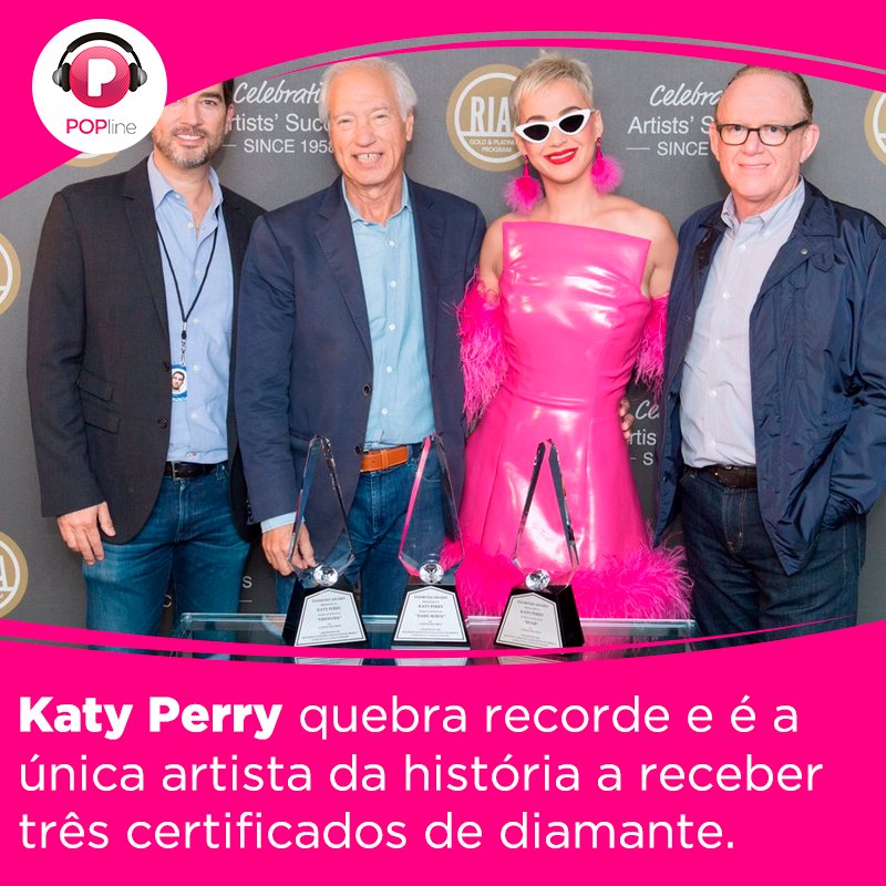 POPline's tweet photo. Na história, só 14 músicas conseguiram o status de diamante – 3 delas são da @katyperry. Veja: https://t.co/3w0hZV7fAs https://t.co/69wJ4sZ91z