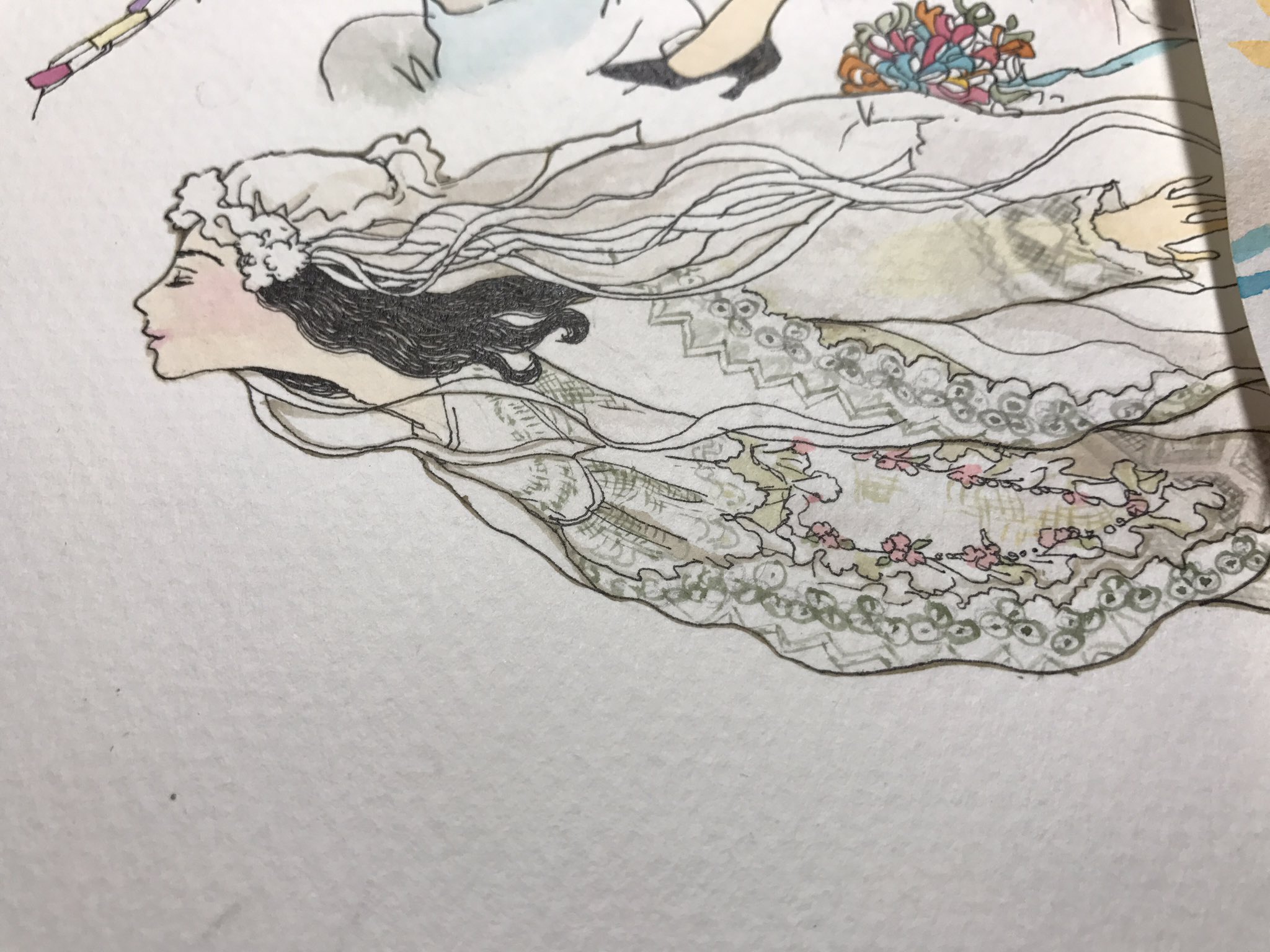 山下和美 1月よりグランドジャンプ新連載 カラーイラスト描いています 久しぶりなので時間かかってます W 山下和美 1月よりグランドジャンプ新連載 カラーイラスト描いています 久しぶりなので時間かかってます W