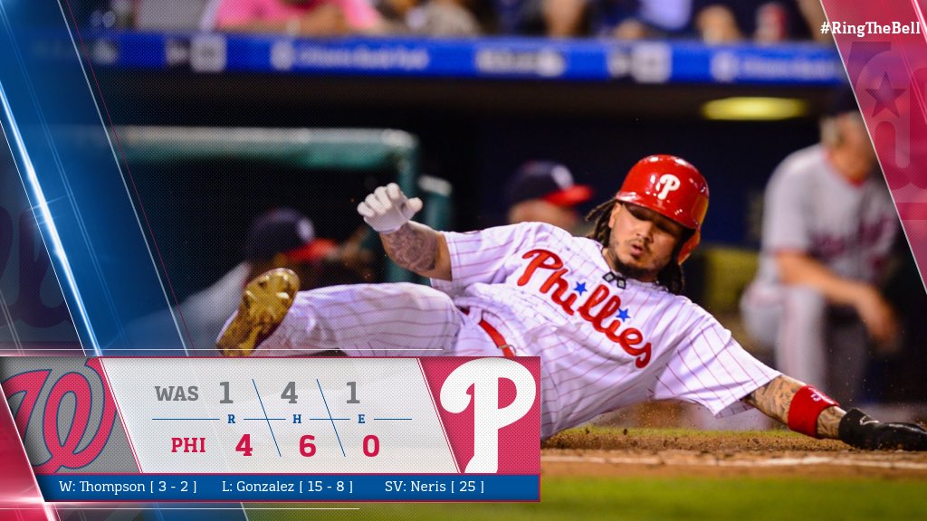 Phillies's tweet image. Solid all-around W, boys: atmlb.com/2xzr1Rc