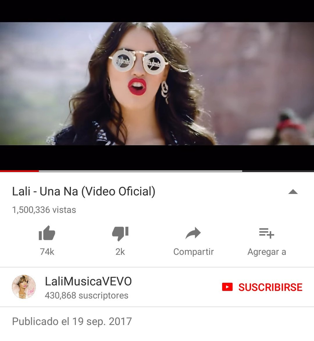 _loving_Asblack's tweet photo. Y pasamos los 1,5M de vistas!!!🙌🏼💪 Vamos por más ahre, no paremos de reproducir para llegar a los 2M!!💃 #Lali #UnaNa #Lalitas #KCAArgentina https://t.co/PMxGEREcti