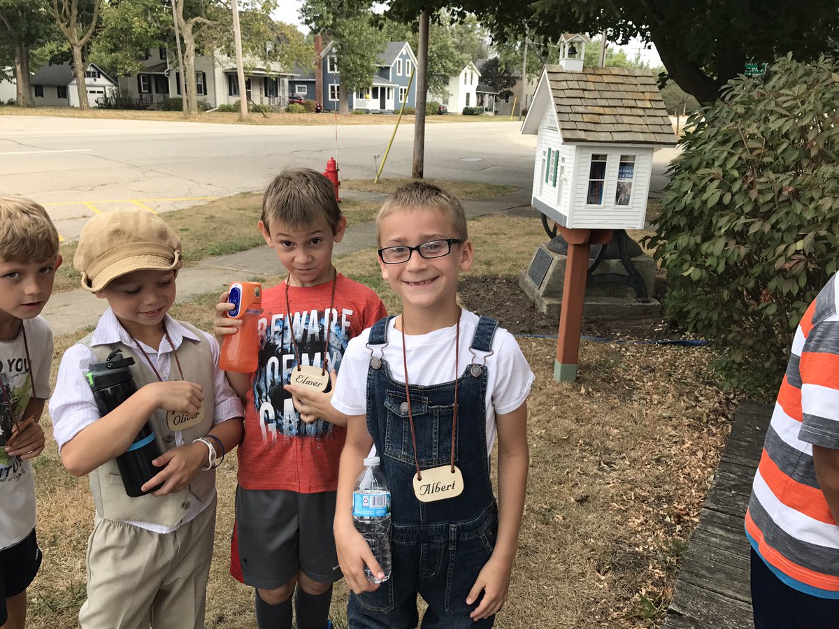 MrsKuligowski1's tweet photo. Our class traveled back in time today for a morning of school in a one-room schoolhouse. #northpride https://t.co/QA9I22ImUi