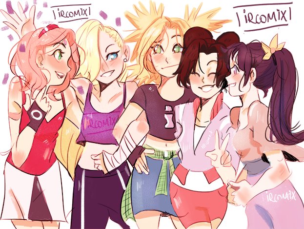 Ircomix On Twitter Hinata Sakura Kunoichi Ino Tenten Temari 