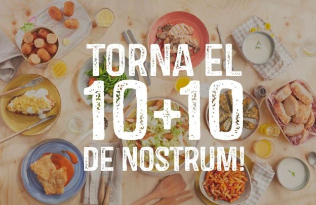 🙌 Fans! Amb la compra de 10 plats, emporta't 10 més GRATIS! El 10+10 torna a Nostrum aquest cap de setmana ➡nostrum.eu/ca/restaurants… #nostrum