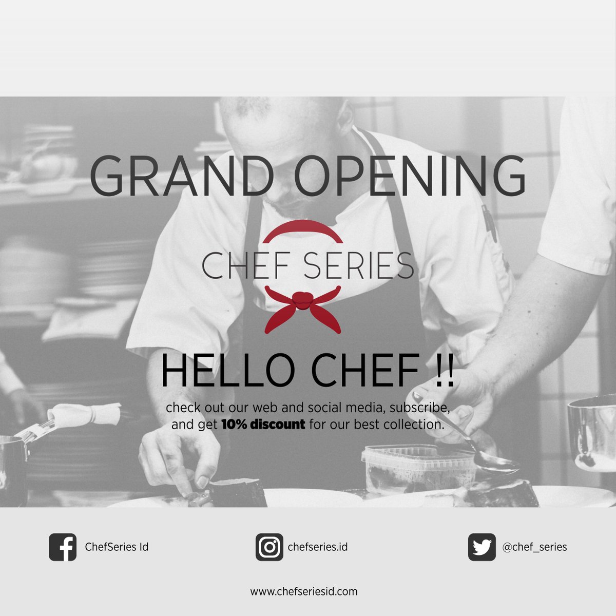 Hello chef!! Here we are, we ready to ship. Check our website and subscribe our newsletter for get 10%.
#chef #cook  #grandopening  #apparel