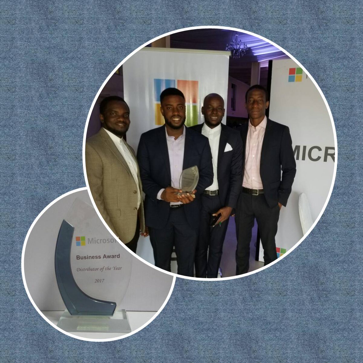 Td_africa1's tweet photo. The Accolades keep coming. With love from Microsoft... We are the Distributor of the Year 2017. #ThinkTD https://t.co/oxreJhW75E