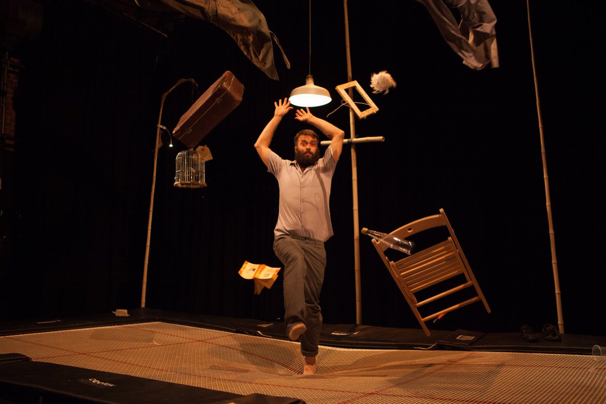 salisburyplay's tweet photo. Anyday is a circus show like no other. Max lives on a trampoline and embarks on an adventure. Here 12-14 Oct with @maxcalafseve #anydaytour https://t.co/3tub2ZB9CM