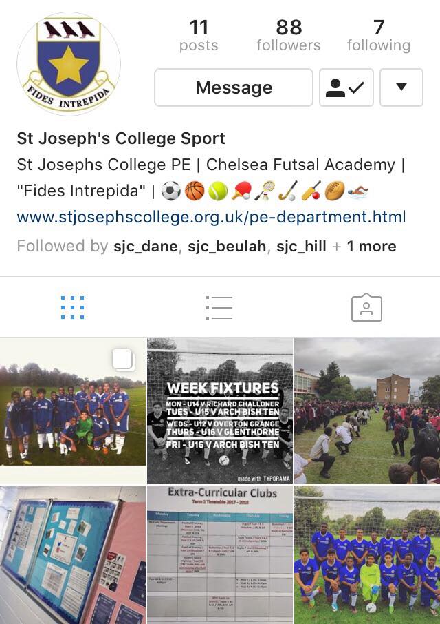 Make sure you follow us on Instagram '<a href="/sjcsport/">SJC Sport</a>' to keep updated on any photos and videos from the college. #STRIVE 💙⚽️💙⚽️