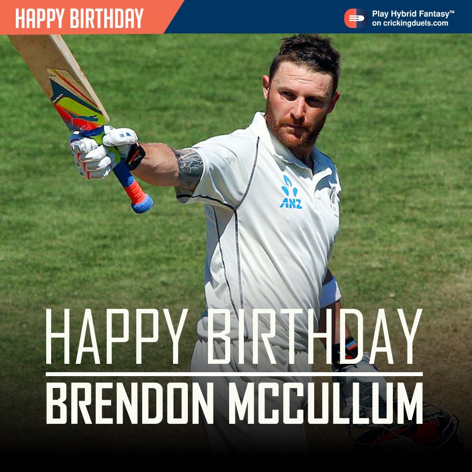 Happy Birthday,Brendon McCullum. The Kiwi cricketer turns 36 today. 